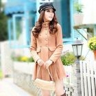 Meteshow - Stand-Collar Double-Breasted Coat