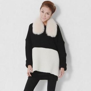 Color-Block Knit Sweater