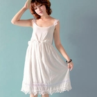 CICI-SHOP - Lace-Trim Sleeveless Dress