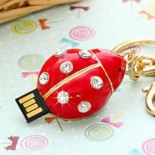 Rhinestone Ladybird USB Stick