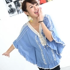 59 Seconds - Crochet-Trim Capelet Top