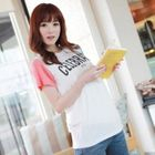 CLICK - Color-Block Logo-Print T-Shirt