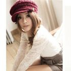 ZOO - Shirred-Sleeve Lace-Overlay Top