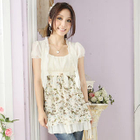 Tokyo Fashion - Set: Cropped Chiffon Cardigan + Sleeveless Floral Dress