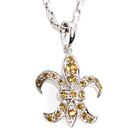 Bellini - Fleur de lis pendant - citrine