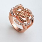 Moonbasa - Rhinestone Rose Ring