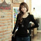 CLICK - Long-Sleeve Round Neck Top