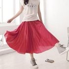 D.P-Shop - Elastic-Waist Midi Skirt
