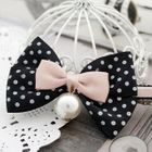 Fit-to-Kill - Dotted Bow With Pearl Hairpin - Pink