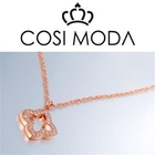 COSI MODA - Steel Necklace with Cubic Zirconia in Rose Gold Color Plating