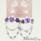 Sweet & Co. - Sweet Purple Candy Chandelier Rose Earrings