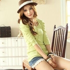 Tokyo Fashion - Shirred 3/4-Sleeve Top
