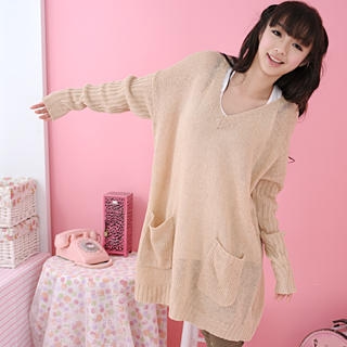 Drop-Shoulder Knit Dress Drop-Shoulder Knit Dress