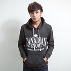 Free Shop - Print Drawstring Hooded Sweatshirt