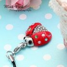 Miss Girl - Rhinestone Ladybug Mobile Strap
