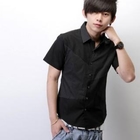 SeventyAge - Patchwork Short-Sleeve Dotted Shirt