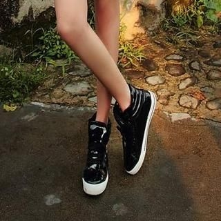 Patent High-Top Sneakers Patent High-Top Sneakers