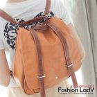Fashion Lady - Contrast-Trim Flap Backpack