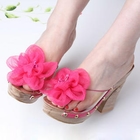 Grace Candy - Flower-Accent Clear Mules