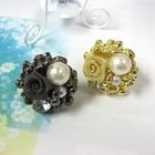 Angelove - Rhinestone Faux-Pearl Ring