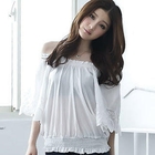 D.P-Shop - Boatneck Linen Top