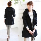 Soneed - Drawstring-Waist Hooded Parka