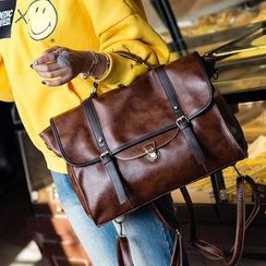 Bag Affair - Faux Leather Carryall Bag Bag Affair - Faux Leather Carryall Bag