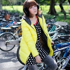 CatWorld - Polka Dot-Trim Down Jacket