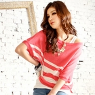 Tokyo Fashion - Asymmetric Hem Striped Top