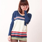ZOO - Color-Block Striped Knit Top
