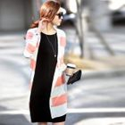 Jcstyle - Stripe Knit Cardigan with Sash