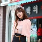 MISSTHEA - Chiffon Blouse with Detachable-Capelet