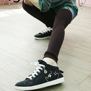 Cat Printed Appliqué Leggings