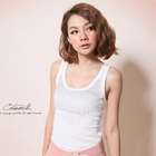CatWorld - Crochet-Panel Rhinestone Tank Top