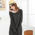 RingBear - Scoop-Neck Lace Long Top