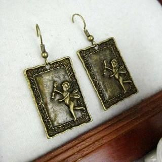 Copper Angel Stamp Earrings Copper Angel Stamp Earrings