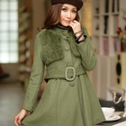 JK2 - Faux-Fur-Detail Belted Coat