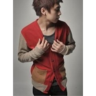 SLIM&FIT - Color-Block Knit Cardigan