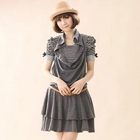 CatWorld - Drape-Front Halter Jumper Dress