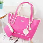 PG Beauty - Contrast-Trim Tote with Pouch