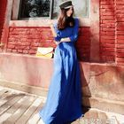 Ando Store - 3/4-Sleeve Smocked Maxi Dress