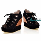 Grace Candy - Lace-Up Wedge Sandals
