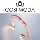COSI MODA - Steel Bangle with Cubic Zirconia in Rose Gold Plating