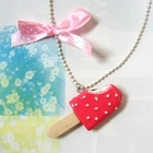Angelove - Ice-Cream Drop with Bow Necklace