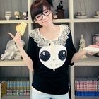 BAIMM - Sequined Panda Appliqué T-Shirt