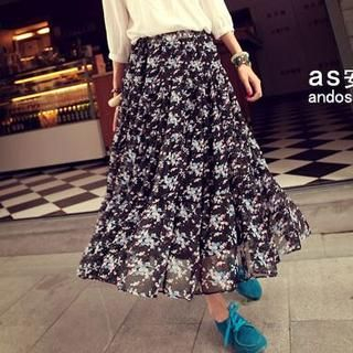 Floral Chiffon Maxi Skirt Floral Chiffon Maxi Skirt