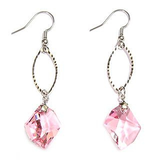 'Charmy II' - Pink Lovers Earring with Swarovski Crystals 'Charmy II' - Pink Lovers Earring with Swarovski Crystals