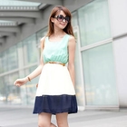 Tokyo Fashion - Color-Block Chiffon Dress