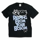 SCOPY - [Unisex] Print Crewneck T-Shirt - Peeping Cat