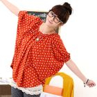 59 Seconds - Polka-Dot Cape Top